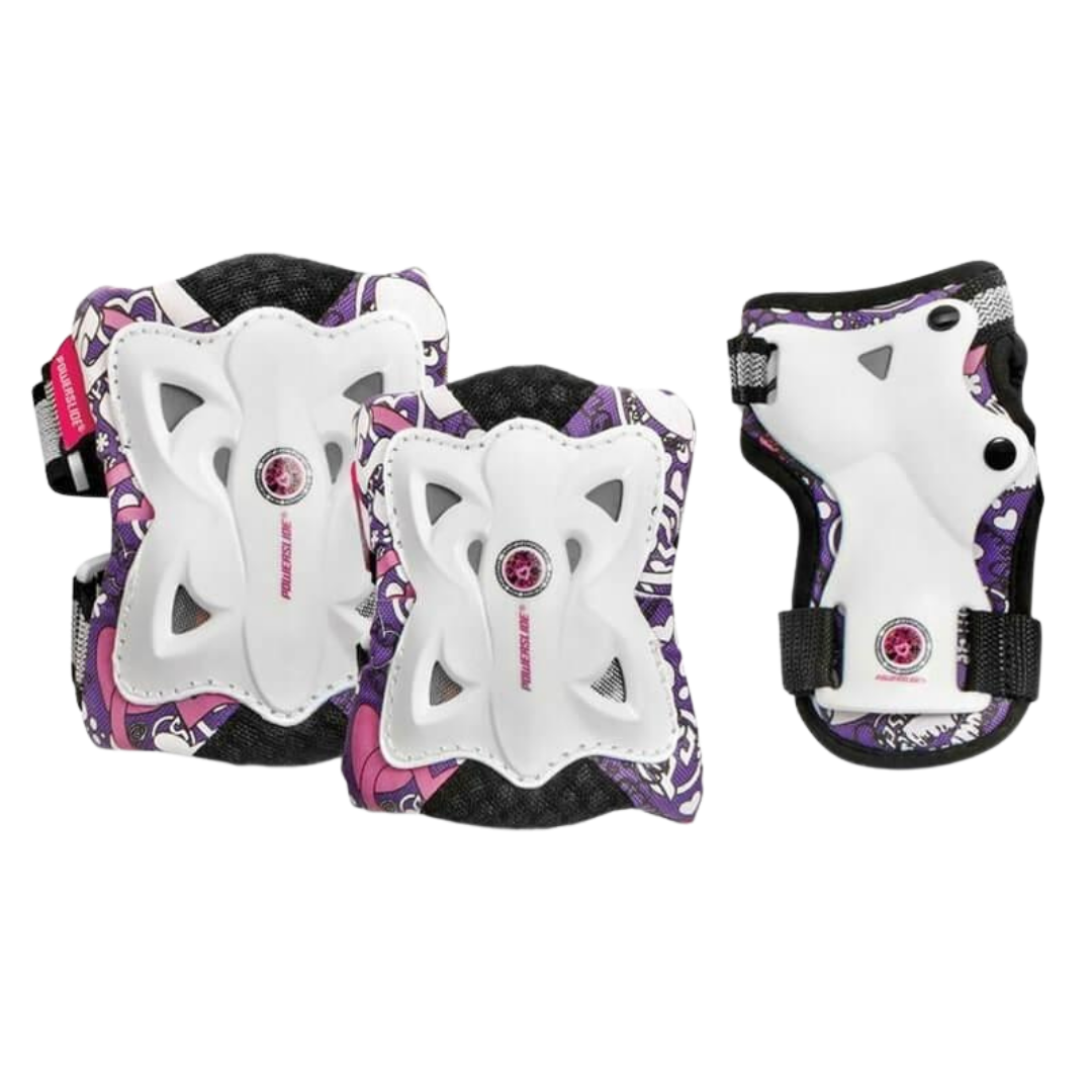Powerslide Pro Butterfly Girls 3 Pack Gear Set