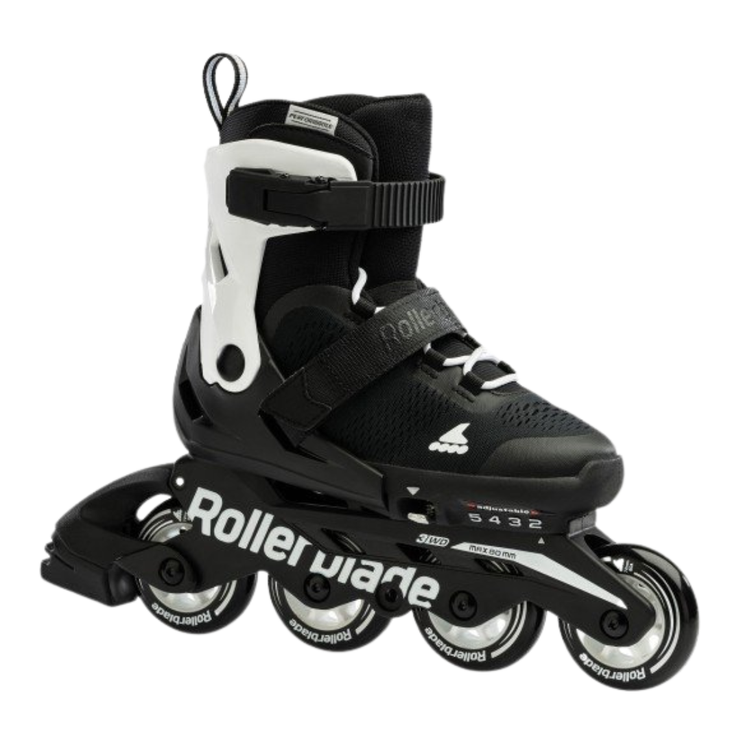 Rollerblade Microblade Black White Kids Skates
